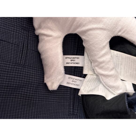 New J Crew Ludlow Slim Suit 41 R Mens Blue Check Portuguese Cotton Linen - Picture 15 of 15